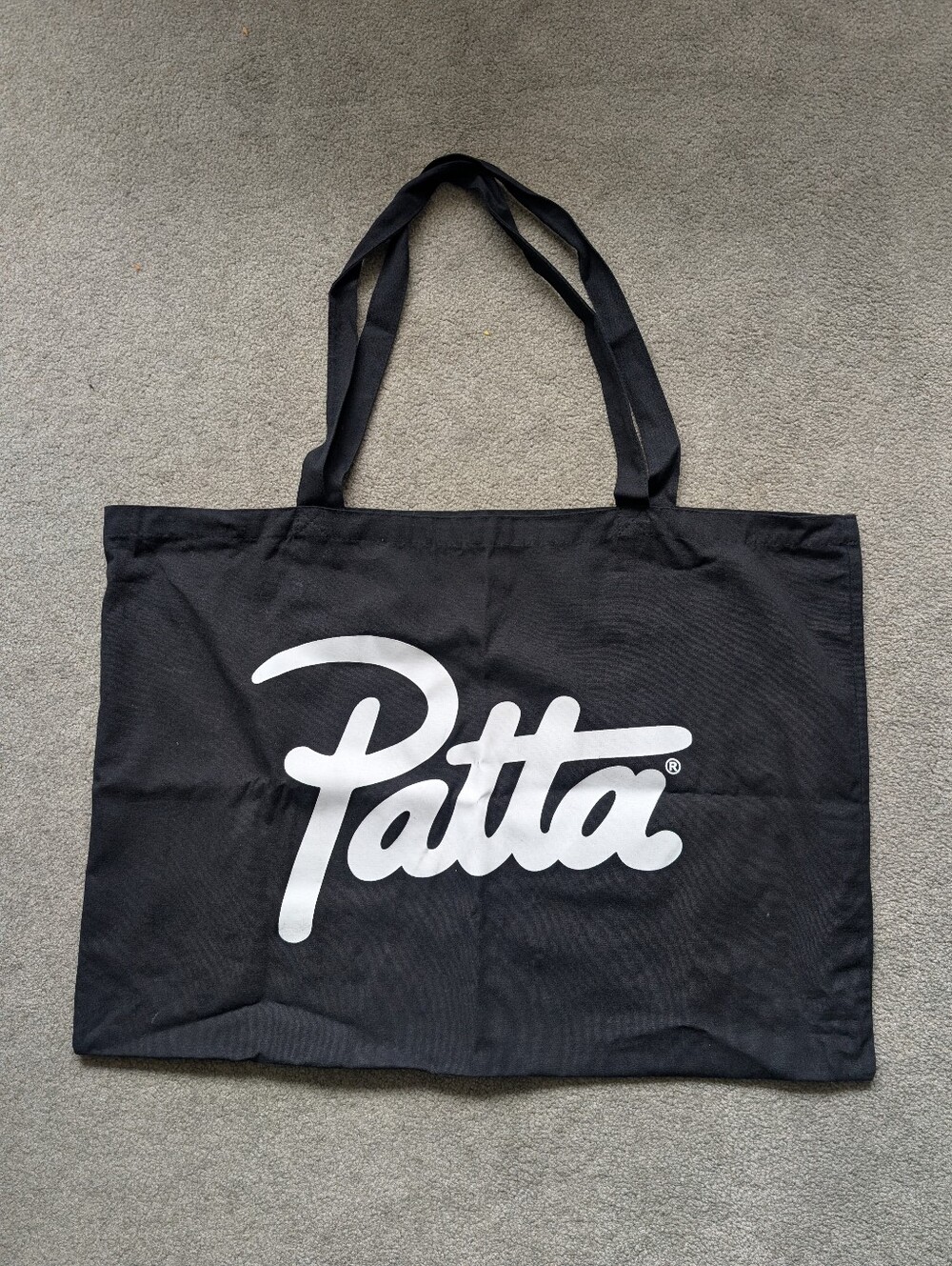 Patta Black and White Double Sided Large Tote Shoulder Bag Streetwear